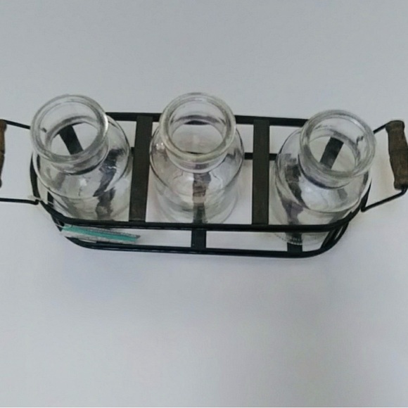 Garden Collection Jar Sets With Metal Holder. - Picture 1 of 11